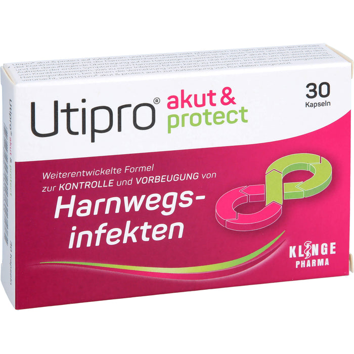 Utipro akut & protect Kapseln zur Kontrolle und Vorbeugung von Harnwegsinfekten, 30 St. Kapseln