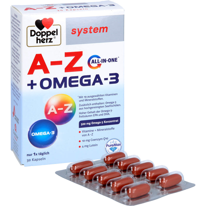Doppelherz system A-Z + Omega-3 All in one Kapseln, 30 St. Kapseln