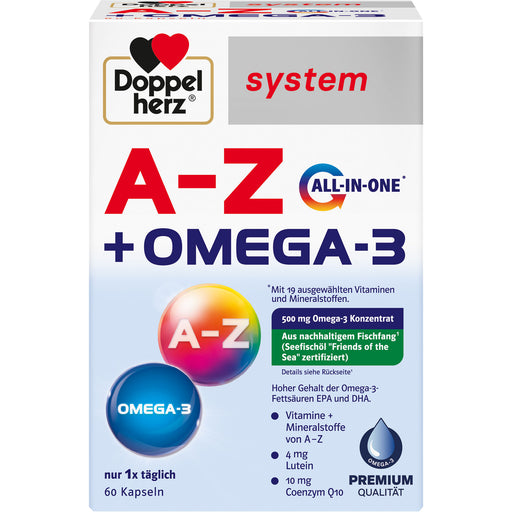 Doppelherz system A-Z + Omega-3 All in one Kapseln, 60 St. Kapseln