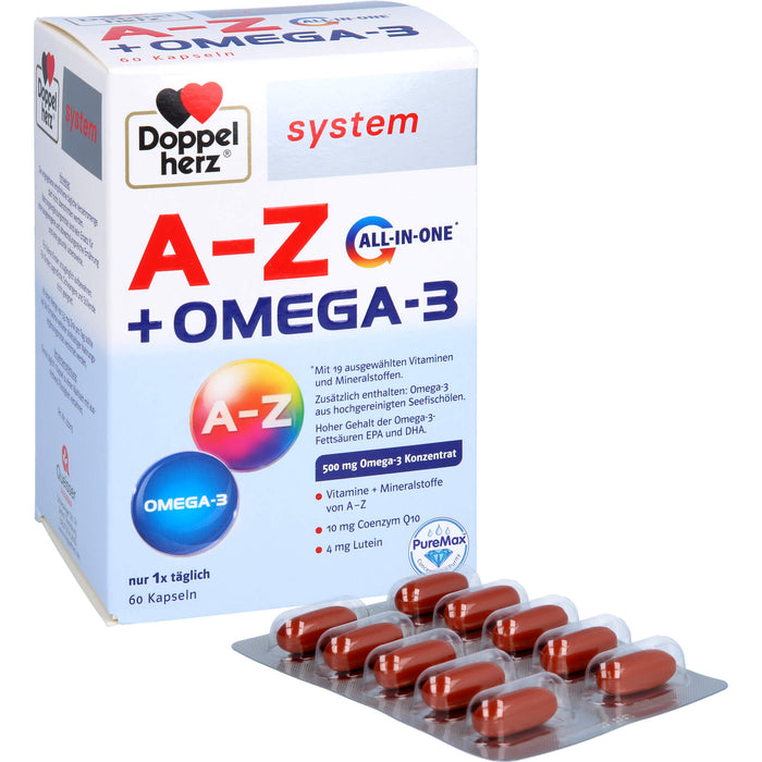 Doppelherz system A-Z + Omega-3 All in one Kapseln, 60 St. Kapseln