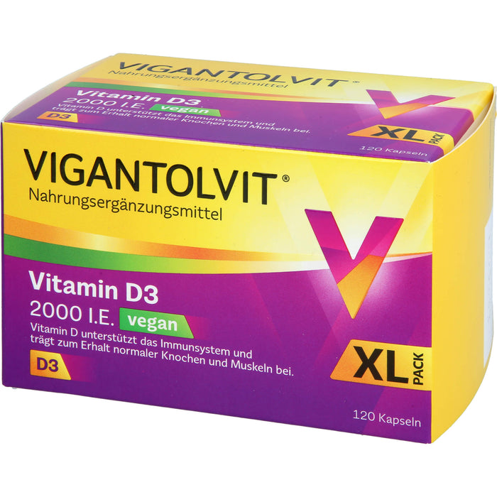 Vigantolvit 2000 I.E. Vitamin D3 vegane Kapseln, 120 St. Kapseln