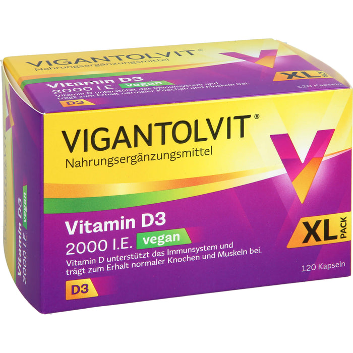 Vigantolvit 2000 I.E. Vitamin D3 vegane Kapseln, 120 St. Kapseln
