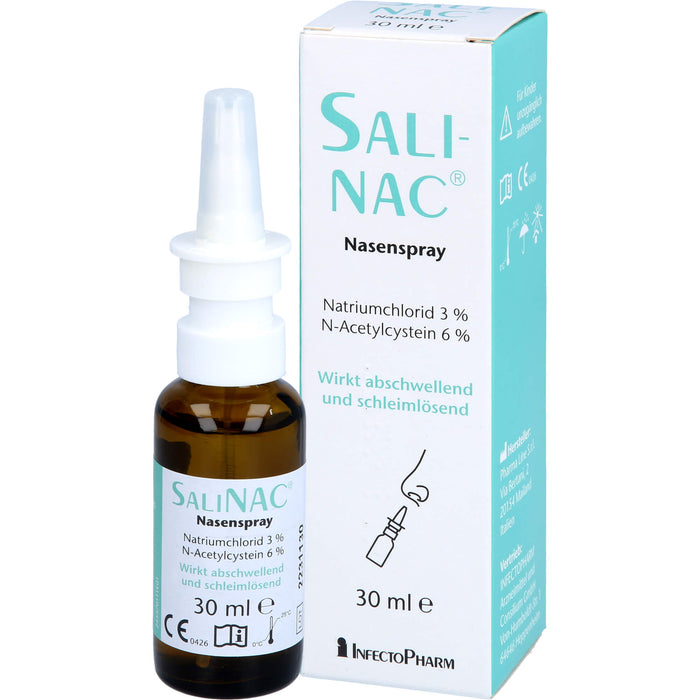 SALINAC Nasenspray wirkt abschwellend und schleimlösend, 30 ml Lösung