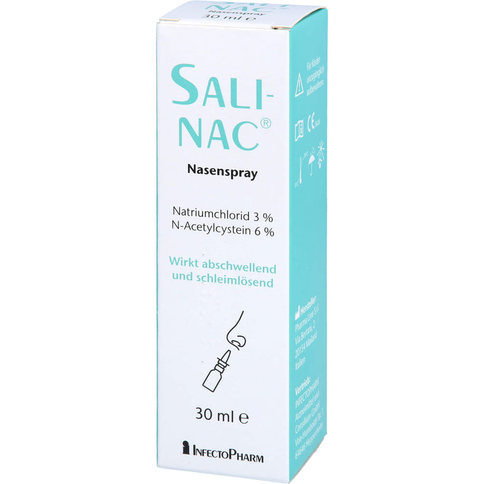 SALINAC Nasenspray wirkt abschwellend und schleimlösend, 30 ml Lösung