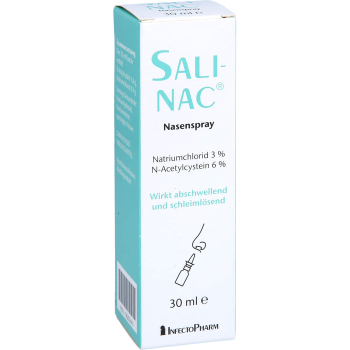 SALINAC Nasenspray wirkt abschwellend und schleimlösend, 30 ml Lösung