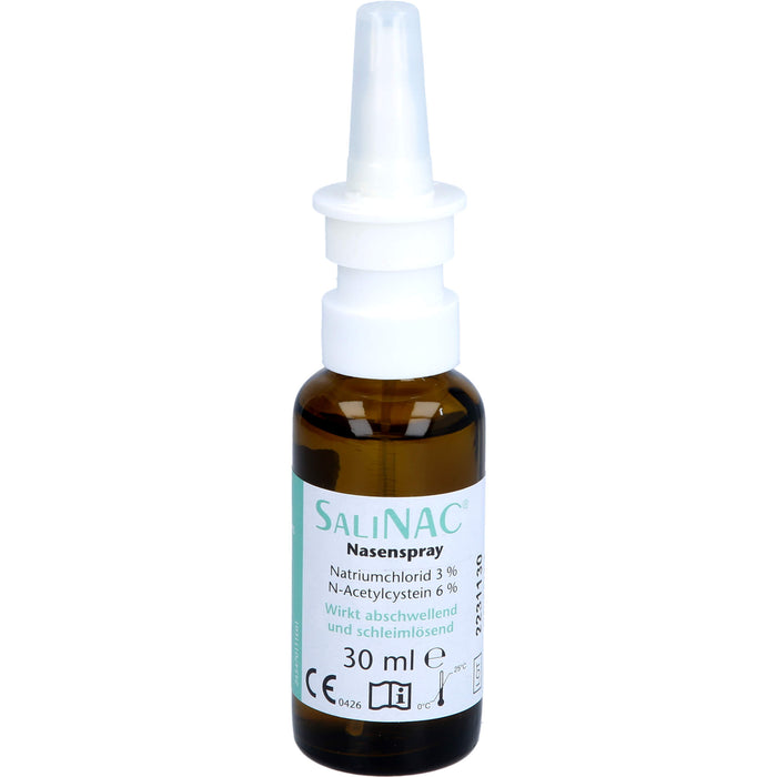 SALINAC Nasenspray wirkt abschwellend und schleimlösend, 30 ml Lösung