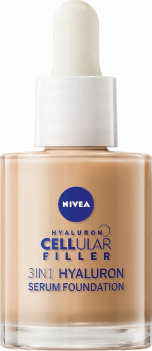 NIVEA Hyaluron Cellular Filler 3 in 1 Serum Foundation dunkel, 30.0 ml Creme