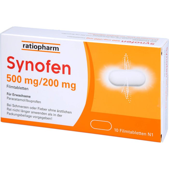 Synofen 500 mg/200 mg Filmtabletten, 10 St FTA