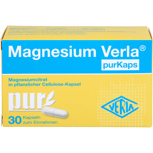 Magnesium Verla purKaps Kapseln bei Magnesiummangel, 30 St. Kapseln