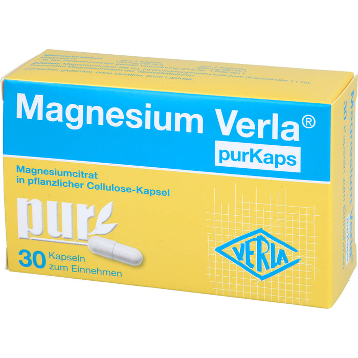Magnesium Verla purKaps Kapseln bei Magnesiummangel, 30 St. Kapseln