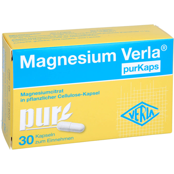 Magnesium Verla purKaps Kapseln bei Magnesiummangel, 30 St. Kapseln