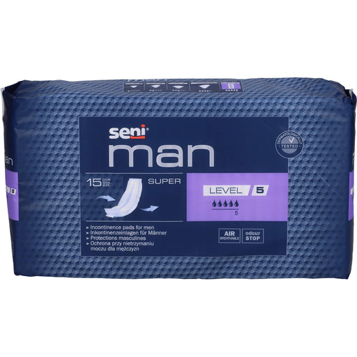 Seni Man Super Level 5 Inkontinenzeinlagen, 15 St. Einlagen