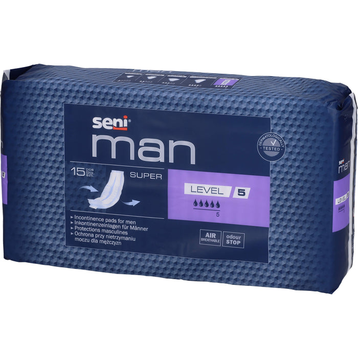 Seni Man Super Level 5 Inkontinenzeinlagen, 15 St. Einlagen