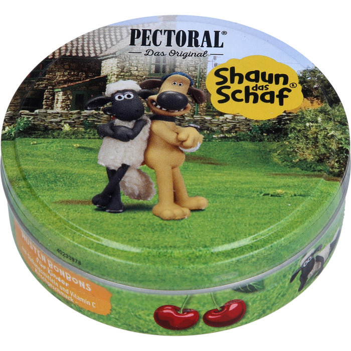 PECTORAL für Kinder Shaun das Schaf Dose Hustenbonbons mit Kirschgeschmack, 60 g Bonbons