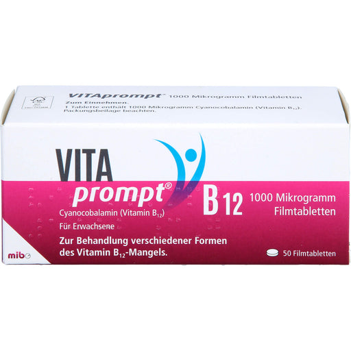 Vitaprompt Vitamin B12 1000 Mikrogramm Filmtabletten bei Vitamin-B12-Mangel, 50 St. Tabletten