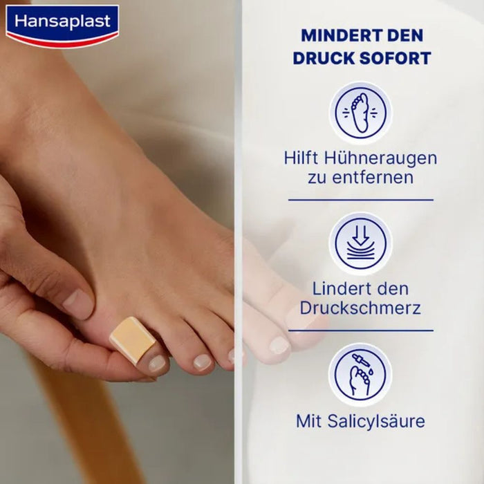 Hansaplast Hühneraugen-Pflaster mindert den Druck sofort, 8 St. Pflaster