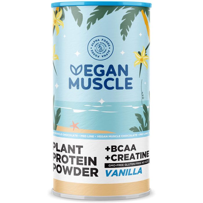 Vegan Muscle VANILLE Protein + BCAA + Kreatin, 600 g PUL