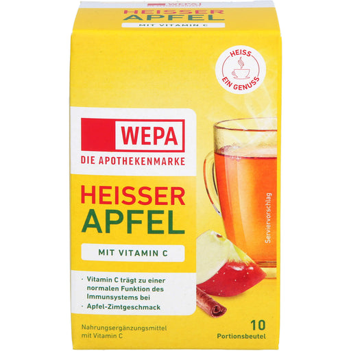 WEPA Heißer Apfel mit Vitamin C Pulver, 10 St. Beutel