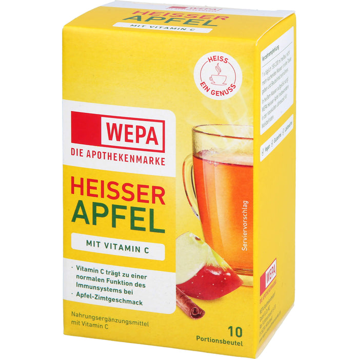 WEPA Heißer Apfel mit Vitamin C Pulver, 10 St. Beutel