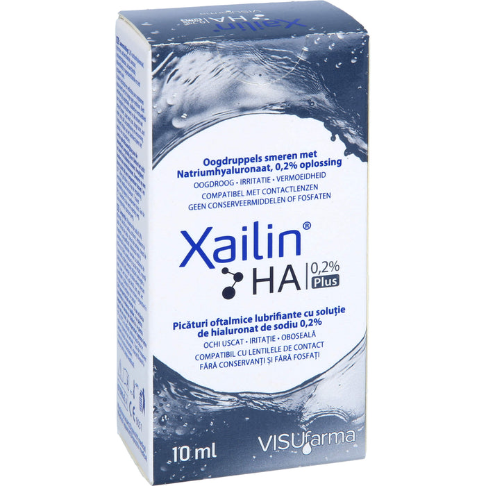 Xailin HA 0,2 % Plus befeuchtende Augentropfen, 10 ml Lösung