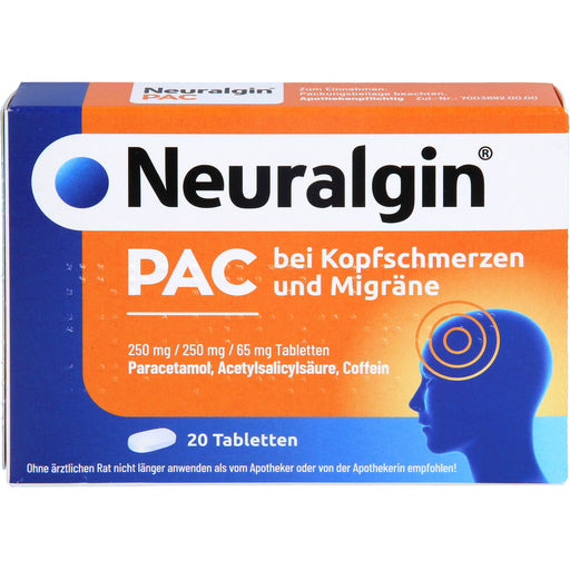 Neuralgin PAC Tabletten bei Kopfschmerzen und Migräne, 20 St. Tabletten