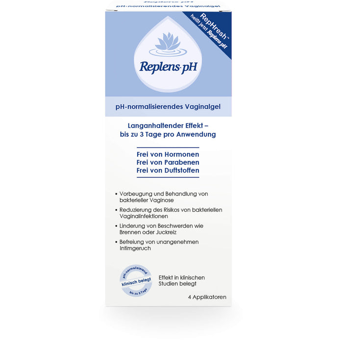 Replens pH normalisierendes Vaginalgel bei bakterieller Vaginose, 4 St. Packung