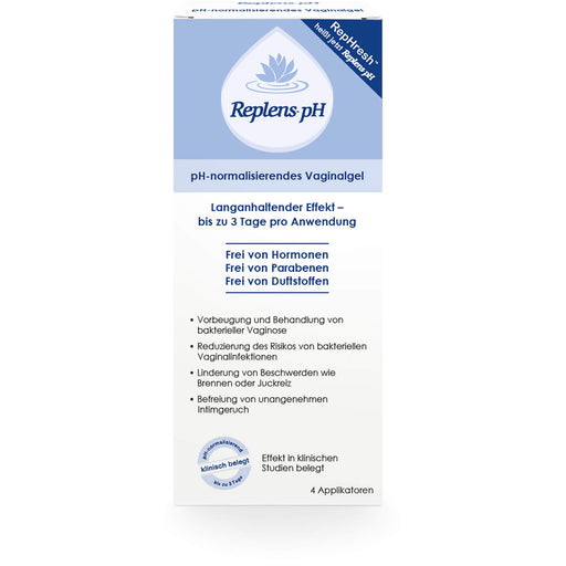 Replens pH normalisierendes Vaginalgel bei bakterieller Vaginose, 4 St. Packung