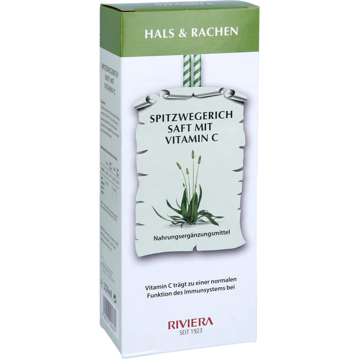 RIVIERA Spitzwegerich Saft mit Vitamin C für ein normales Immunsystem, 250 ml Lösung