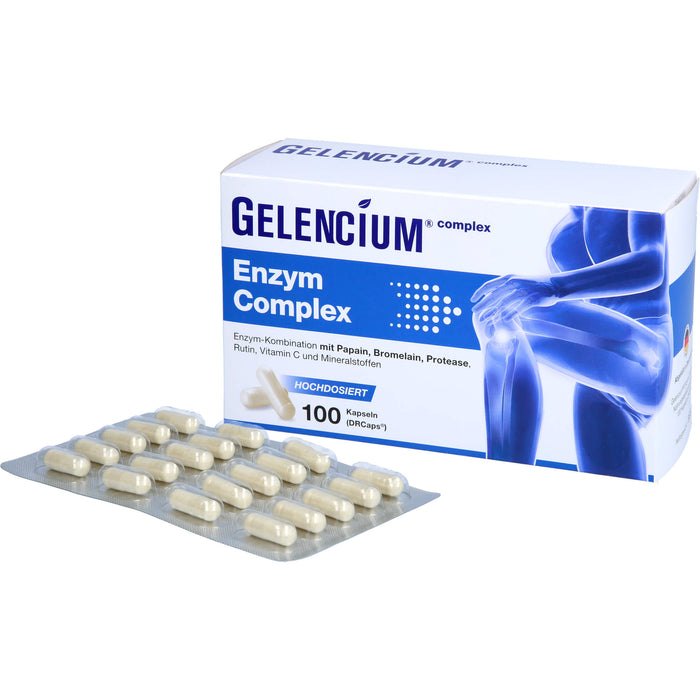 GELENCIUM Enzym Complex Kapseln hochdosiert mit Bromelain, 100 St. Kapseln