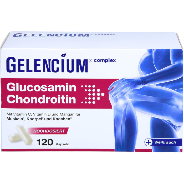 GELENCIUM Glucosamin Chondroitin Kapseln hochdosiert mit Vitamin C, 120 St. Kapseln