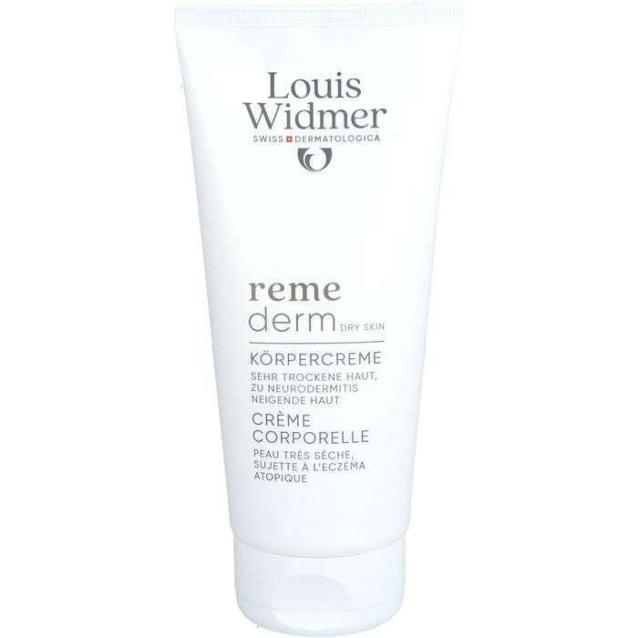 Louis Widmer Remederm Körpercreme unparfümiert für sehr trockene Haut, 200 ml Creme