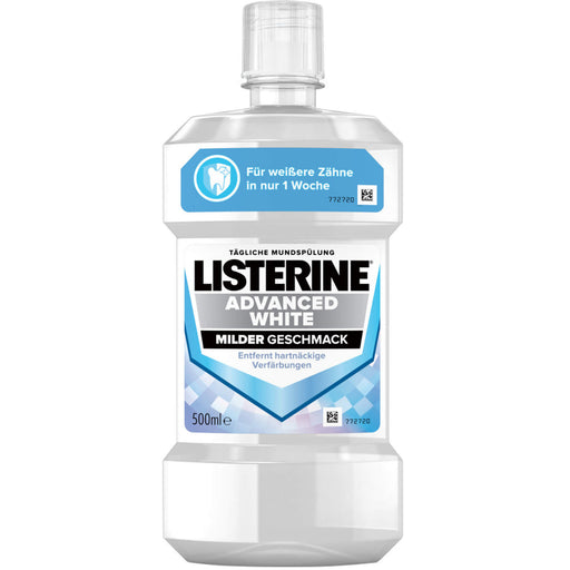 LISTERINE Advanced White Mundspülung mit mildem Geschmack, 500 ml Lösung