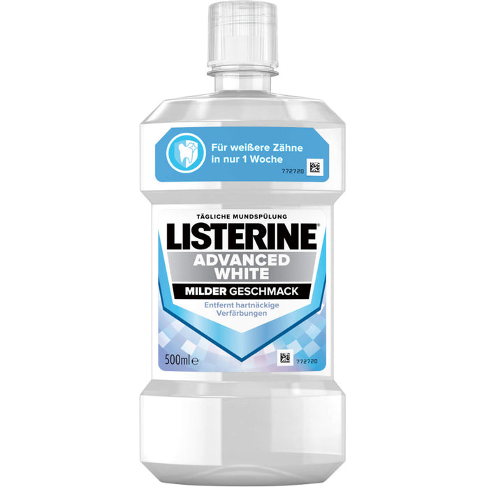 LISTERINE Advanced White Mundspülung mit mildem Geschmack, 500 ml Lösung