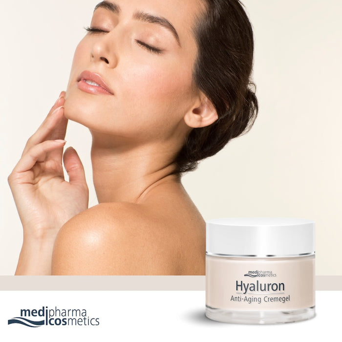 Medipharma Cosmetics Hyaluron Anti-Aging Cremegel wirkt aufpolsternd und reduziert Falten, 50 ml Gel