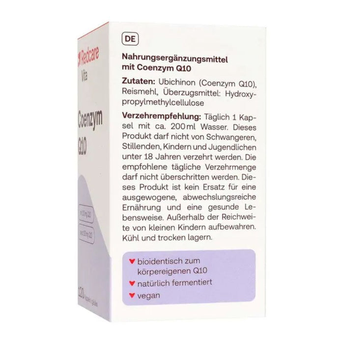 Redcare Vita Coenzym Q10 Kapseln, 120 St. Kapseln