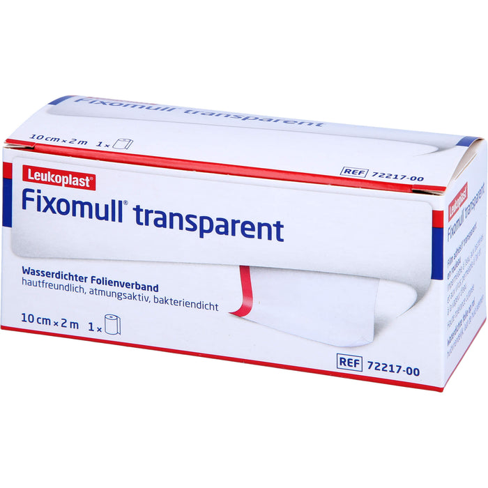 Fixomull transparent 10 cm x 2 m zur wasserdichten vollflächigen Fixierung von Wundauflagen, 1 St. Pflaster
