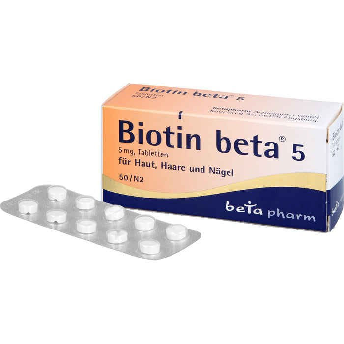 Biotin beta 5 Tabletten, 50 St. Tabletten