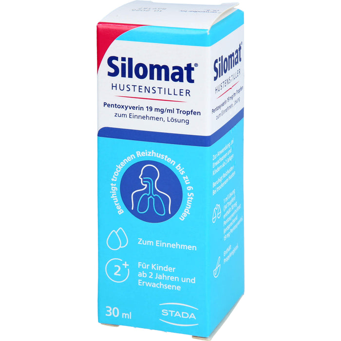 Silomat Hustenstiller Pentoxyverin 19 mg/ml Tropfen beruhigt trockenen Reizhusten, 30 ml Lösung
