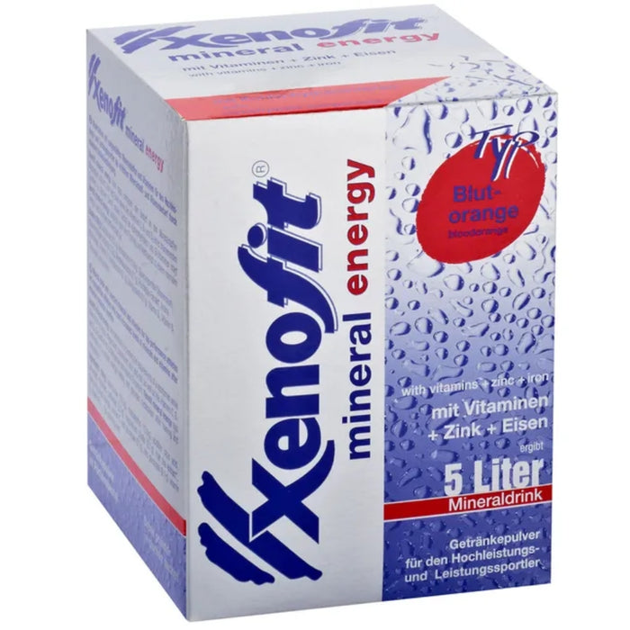 Xenofit Mineral Energy Mineralstoff-Getränk Pulver Blutorange, 10 St. Beutel