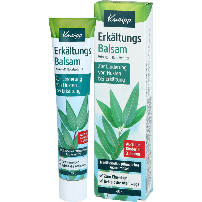 Kneipp Erkältungs Balsam zur Linderung von Husten, 45 g Creme