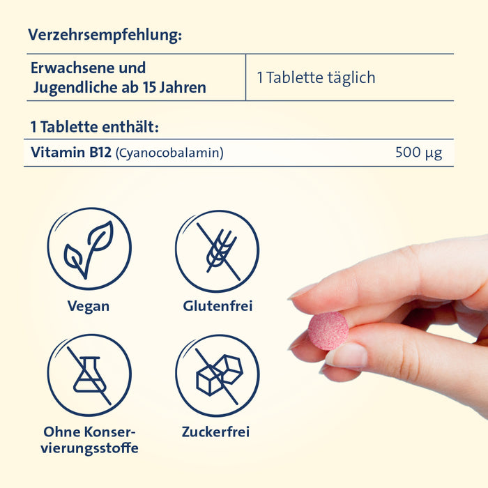 Vitamin B12 Hevert 500 µg Tabletten, 120 St. Tabletten