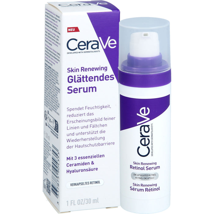CeraVe Skin Renewing Glättendes Serum für eine geglättete Haut, 30 ml Gel