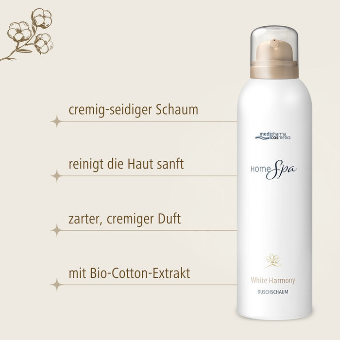 Medipharma Cosmetics Home Spa White Harmony Duschschaum, 200 ml Lösung
