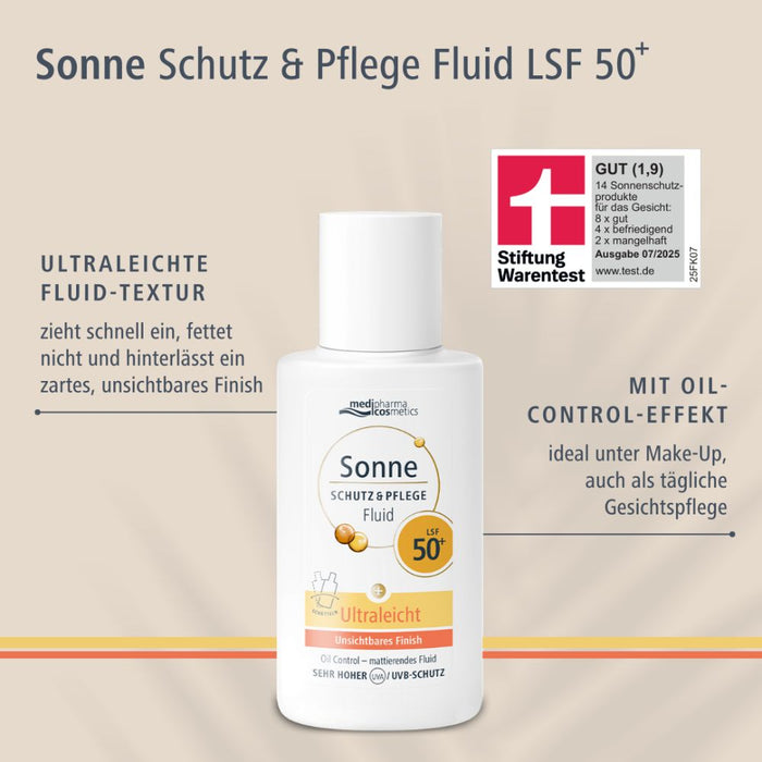 Medipharma Cosmetics Sonne Schutz & Pflege Fluid LSF 50+ ultraleicht, 50 ml Creme