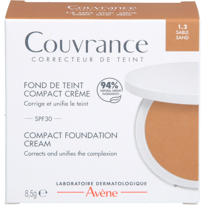 Avène Couvrance Kompakt Creme-Make-up Sand 1.2 mit LSF 30, 8.5 g Creme