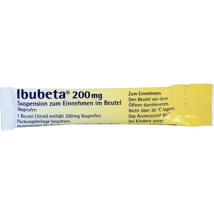 Ibubeta 200 mg Suspension bei Schmerzen oder Fieber, 20 St. Beutel
