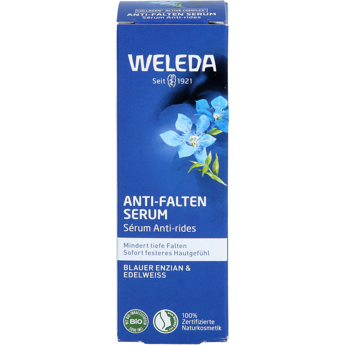 WELEDA Anti-Falten Serum mindert tiefe Falten für ein sofort festeres  Hautgefühl, 30 ml Lösung