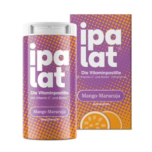ipalat Vitaminpastillen Mango-Maracuja: Für Abwehrkräfte und Schleimhäute, 40 St. Pastillen