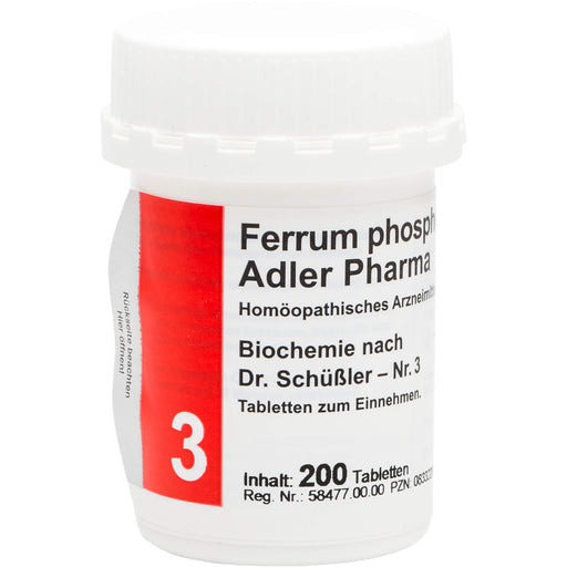 Adler Pharma Biochemie 3 Ferrum phosphoricum D12 Tabletten, 200 St. Tabletten