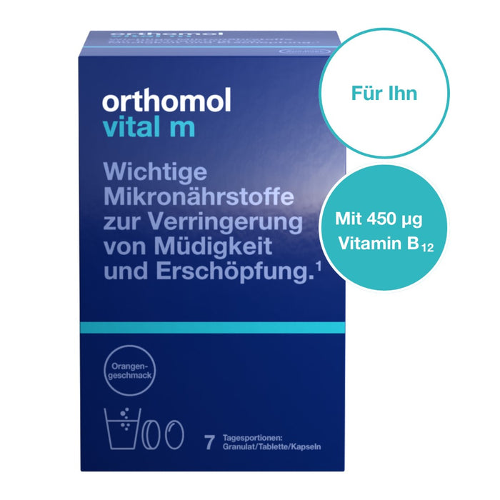 Orthomol Vital M Granulat/Kapseln 7 Stück, 7 St. Tagesportionen